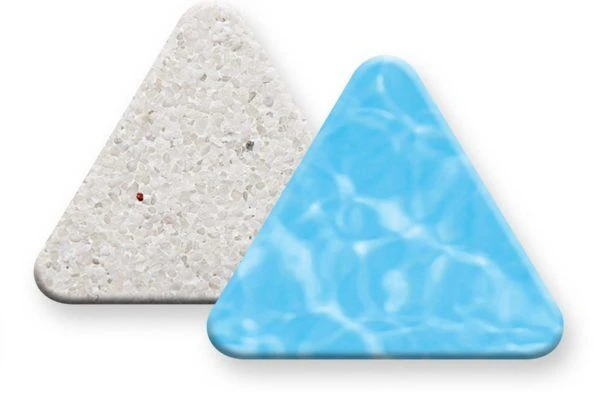 PebbleSheen Arctic White aggregate finish sample
