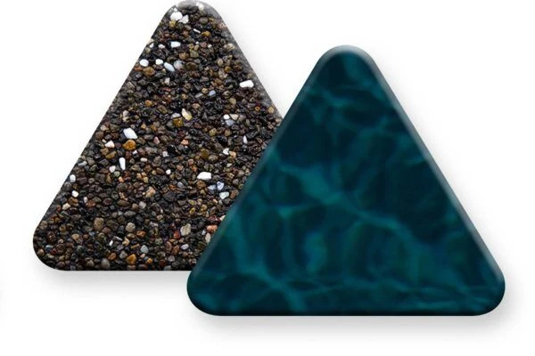 PebbleSheen Black Onyx aggregate finish sample