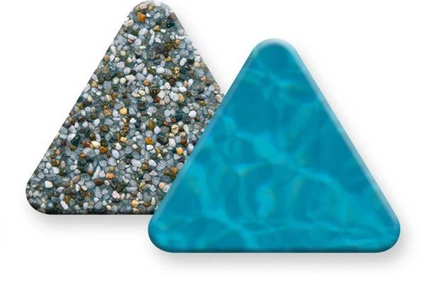 PebbleSheen Blue Granite aggregate finish sample
