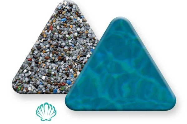 PebbleSheen Prism Blue aggregate finish sample