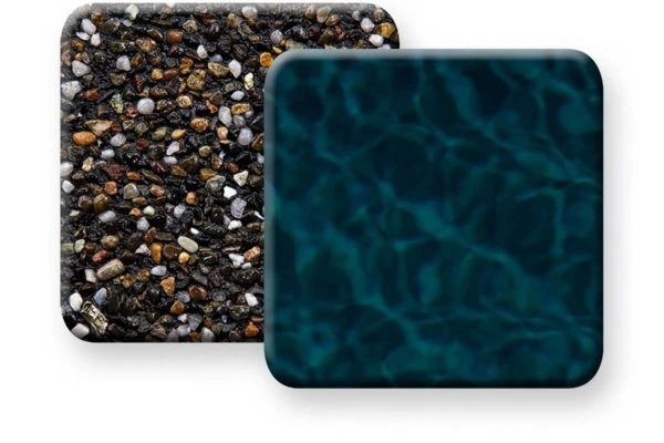 PebbleTec Black Marble aggregate finish sample