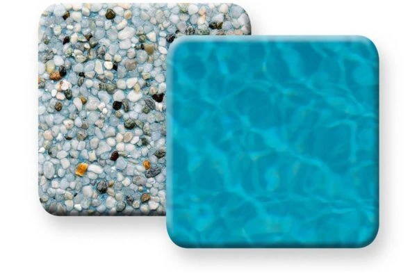 PebbleTec Blue Lagoon aggregate finish sample
