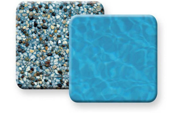 PebbleTec Blue Wave aggregate finish sample
