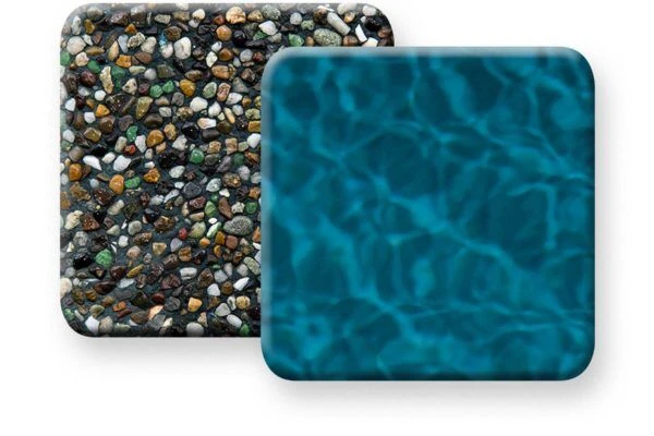 PebbleTec Emerald Bay aggregate finish sample