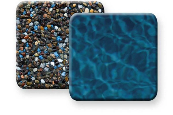 PebbleTec Midnight Blue aggregate finish sample