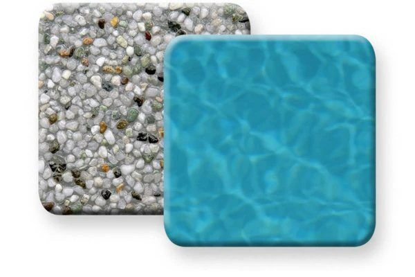 PebbleTec Moonlight Grey aggregate finish sample
