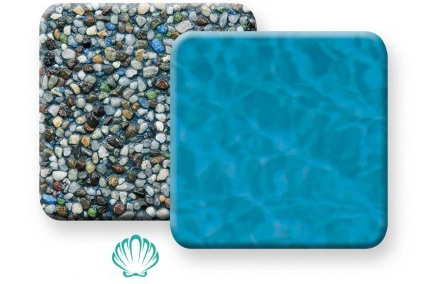 PebbleTec Tropical Breeze aggregate finish sample